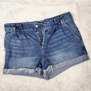 High Rise Mom Jean Shorts